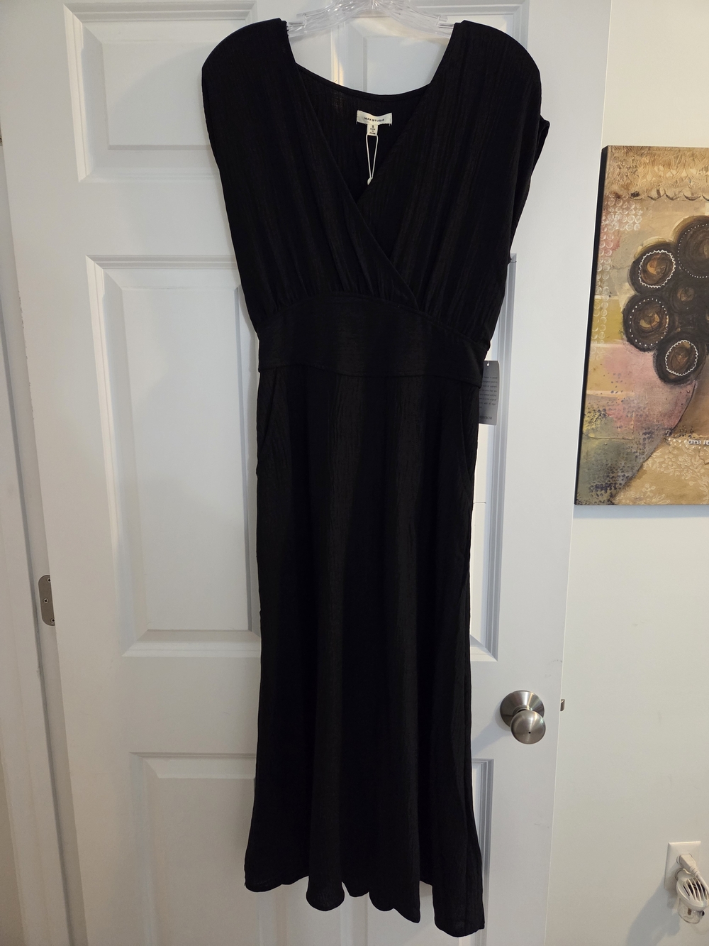 Max Studio Black Dress with V-Neck